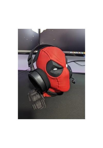 Deadpool Tasarımlı Dekoratif Kulaklık Standı