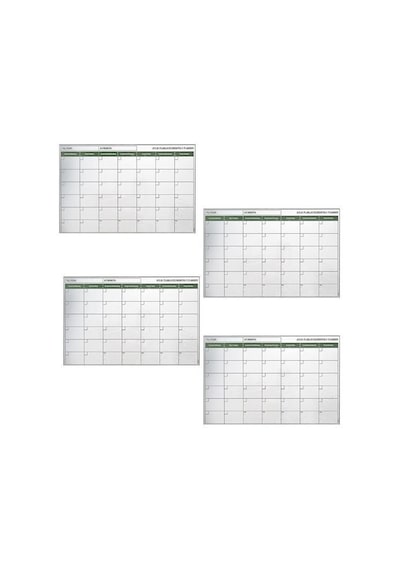 Manyetik Yapışkanlı Bir Aylık Program Planlayıcı Takvim 85x56 Cm Çok Renkli