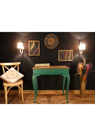 Wooding 80 Cm Çekmeceli Masif Yeşil Naturel Dresuar (548587140) Yeşil