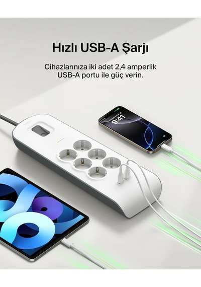 Belkin Surge Plus 6'lı Çoklu Priz