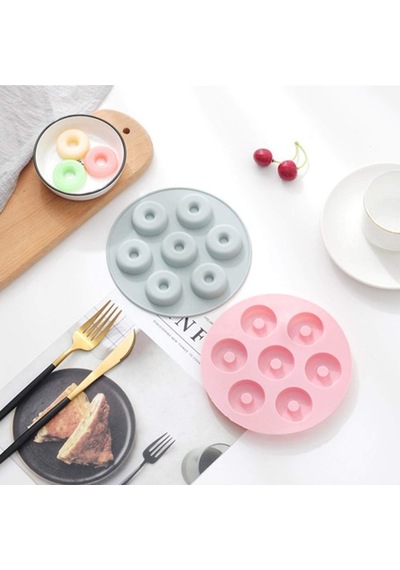 Tahtakale Toptancı Silikon Mini Donut Çikolata Ve Jelibon Kalıbı 7 Li Çok Renkli