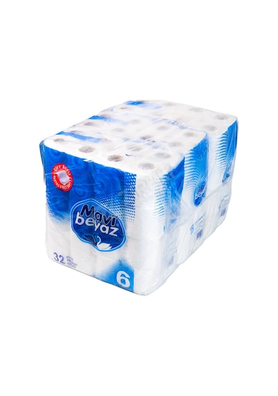 2 Adet Mavi Beyaz Tuvalet Kağıdı 32'li