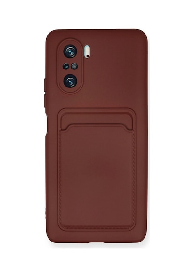 Newface - 214 - Xiaomi Mi 11i Kılıf Kelvin Kartvizitli Silikon - Csmo-tex - - Bordo