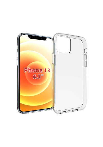Apple Uyumlu iPhone 13 Kılıf Zore Süper Silikon Kapak Renksiz