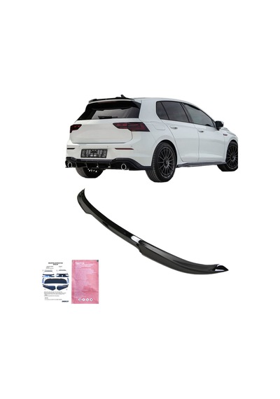 Volkswagen Golf 8 R-line 2020+ Spoiler Piano Black Bagaj Üstü Spoiler Eki