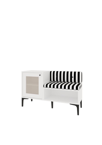 Trio White Tarz Ayakkabılık %100mdf Beyaz