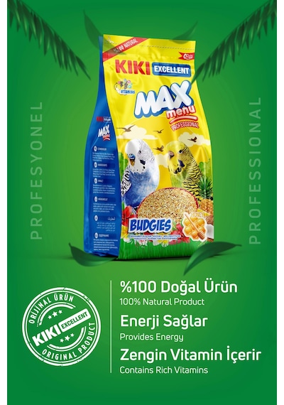 KIKI Excellent Kuş Max Menu Budgies Ballı Muhabbet Kuşu Yemi 500 gr. KB301