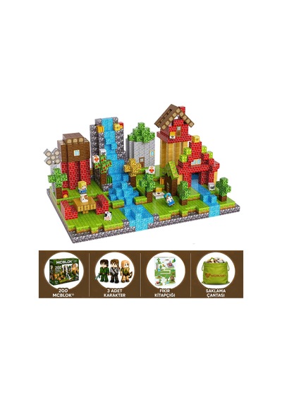 Minecraft Manyetik Orman Temalı Blok Oyuncak - 200 Parça