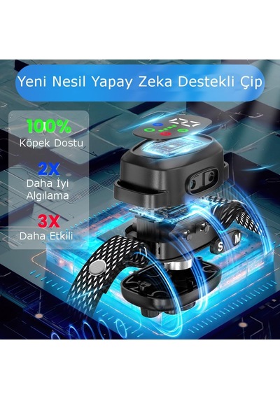 Hopdiye T394 Köpek Havlama Tasması Şarjlı, Suya Dayanıklı, Uyarı Seçimli, Eğitim Tasması, Havlama Önleyici Ta Çok Renkli