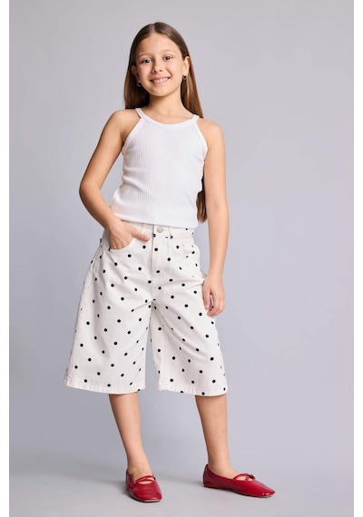 Defacto Gabardin Kapri Kız Çocuk H6565a826smwt34 Beyaz-wt34