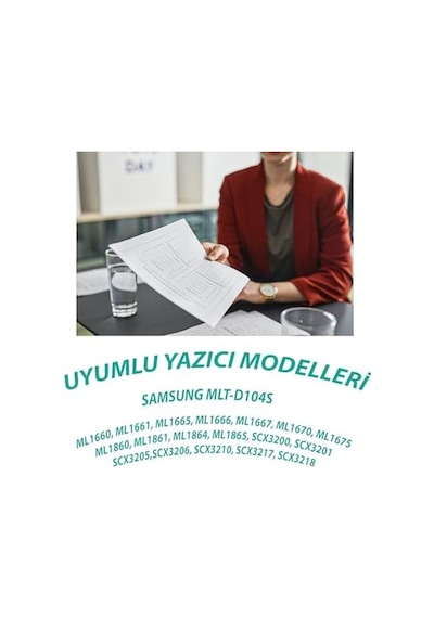 Ysy Ml1660 Ml1665 Mlt-d104s Ml1670 Ml1675 1500 1.5k Sayfa Verimli Çipli Muadil Toner Siyah
