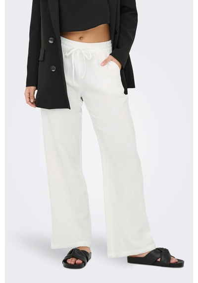 Only Jdy Kadın Geniş Paça Pantolon Jdytheıs Lıfe Wide Pant Günlük Rahat Pantolon Krem