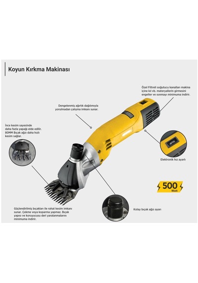Rtr-Max Rtm923 Koyun Kırkma Makinası 500 Watt