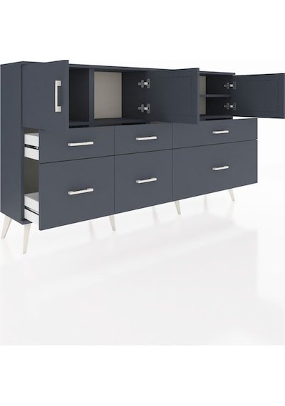 Arges Konsol 4 Raflı 6 Çekmeceli 4 Kapaklı 176x30x99 Antrasit-antrasit Antrasit - Antrasit Arges Konsol 4 Raflı 6 Çekmeceli 4 Kapaklı 176x30x99 Antrasit-antrasit Antrasit - Antrasit