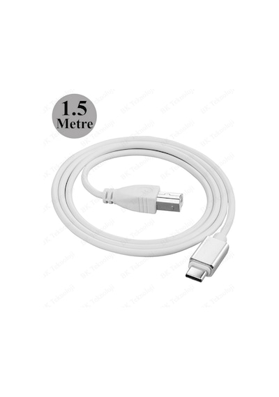 Type-C to USB-B Midi - Yazıcı Kablosu 1.5 Metre