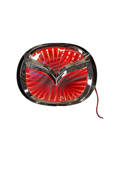 Mazda 3d Işıklı Logo Arma Kırmızı 10/7.9 Cm Led Logo Arma Mazda Illuminated Vehicle Logo 3dmazda10x7.9