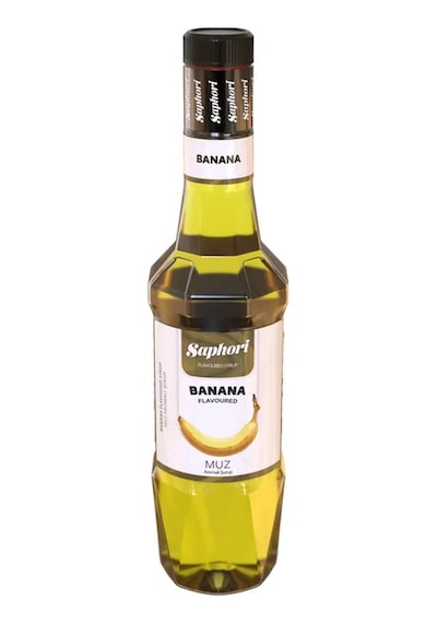 Saphori Muz Aromalı Kokteyl Şurubu Muz Şurubu 700 Ml