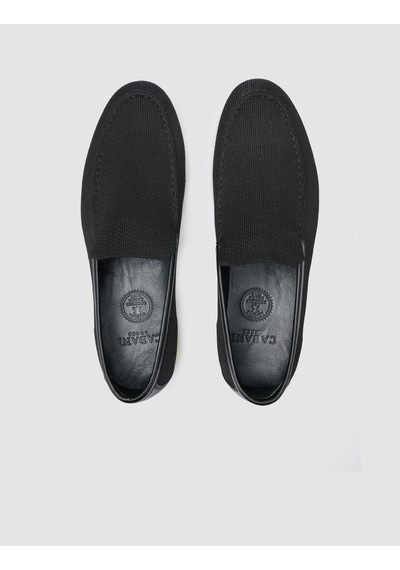 Cabani Leros Triko Siyah Erkek Loafer