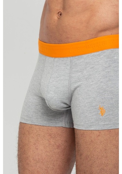 U.S. Polo Assn. Erkek Gri Melanj Tekli Boxer 80603