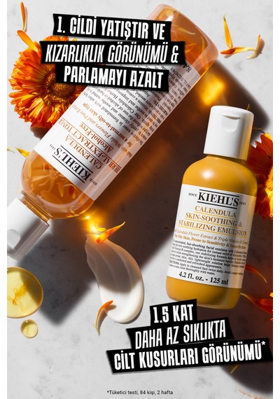 Ciltte Kızarıklık Ve Fazla Yağlı Görünümü Azaltıcı Calendula Kadife Çiçeği Özlü Yüz Losyonu 125ml