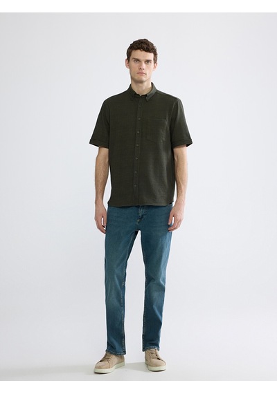 Lcwaıkıkı Classic Haki Regular Fit Erkek Gömlek