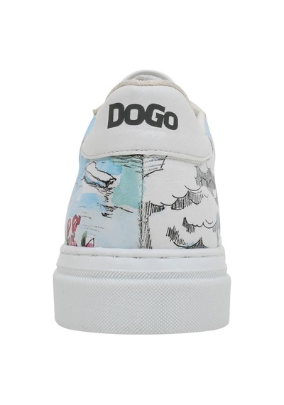 Kadın Vegan Deri Beyaz Sneakers - Lago Di Como Tasarım Çok Renkli
