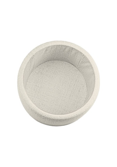 Gazzini Furniture Rio Retro Ayaklı Sandıklı Silindir Dekoratif Puf - Beyaz