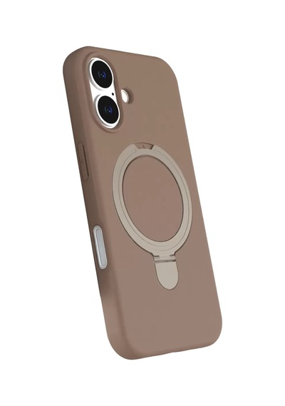 Newface Apple İphone 16 Regal Magsafe Standlı Kapak - Çöl Titanyum