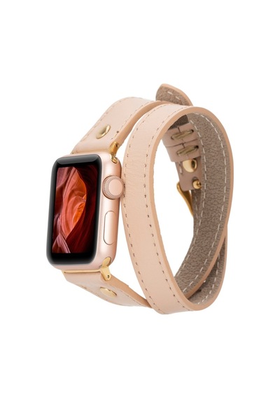 Apple Uyumlu Watch    Deri Kordon 42-44-45mm Slim Dt Gt Nu1
