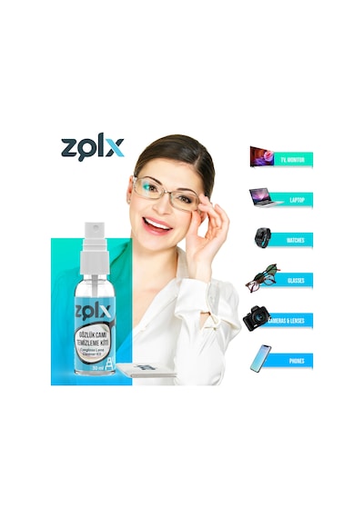 Zolx Gözlük Camı Temizleme Kiti 2 x 30 ML