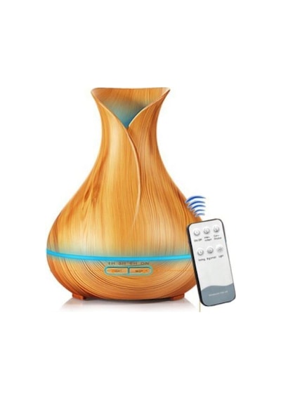 Ultrasonik Aroma Difüzörü 7 Renk Led Işıklı Hava Nemlendirici Kumandalı Buhar Makinesi 550ml