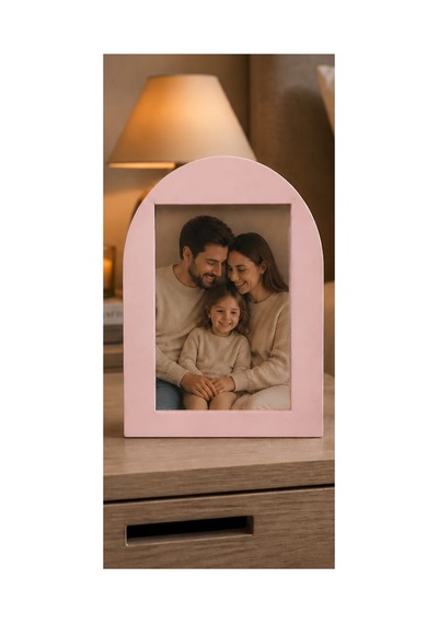 Modern Dekoratif Şık Masa Saati Çift Taraflı Çerçeve Ve Saat Pembe Pembe