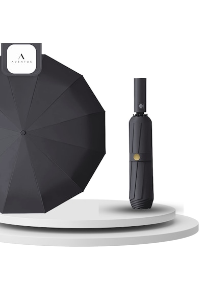 Aventus Umbrella Aventus 12tellı Uv Korumalı Extra Büyük Çaplı Şemsiye Siyah