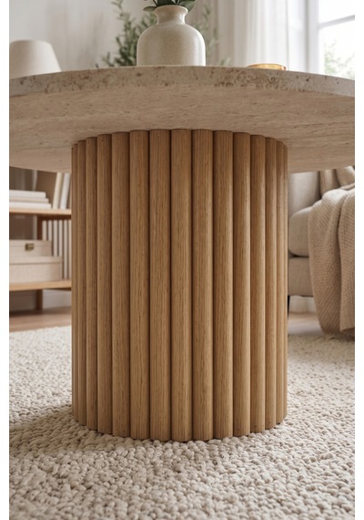 Soyasis Petra Bohem Orta Sehpa 70 Cm - Traverten