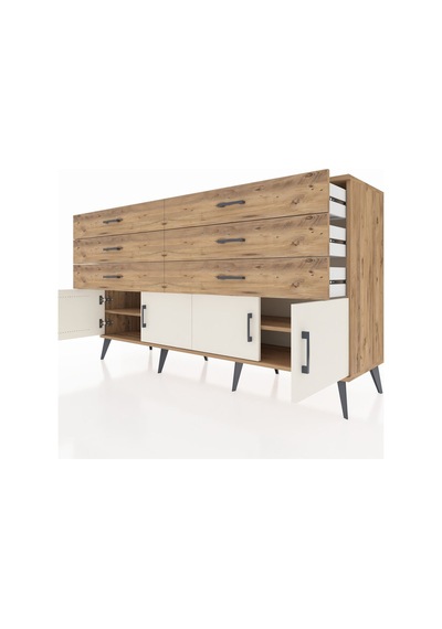Hyperion Konsol 2 Raflı 6 Çekmeceli 4 Kapaklı 176x44x99 Çam-aytaş Çam-aytaşı/çam Hyperion Konsol 2 Raflı 6 Çekmeceli 4 Kapaklı 176x44x99 Çam-aytaş Çam-aytaşı/çam