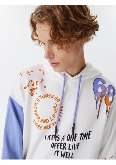 LOFT Oversize Fit Erkek Sweatshirt Lf2030809 Q1.v1 Beyaz