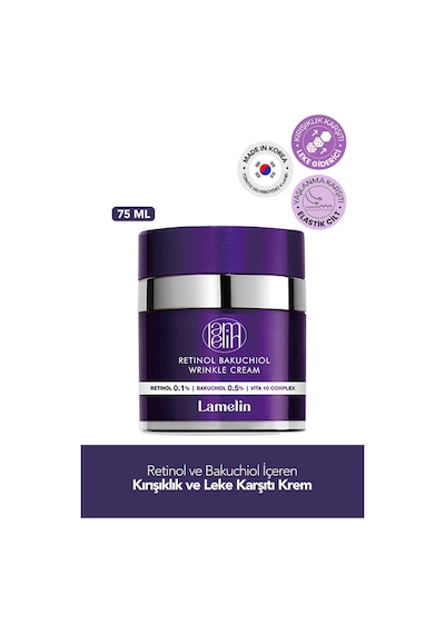 Lamelin Retinol ve Bakuchiol İçeren  ve Leke  Krem Lamelin Retinol Bakuchiol Cream 75 ML