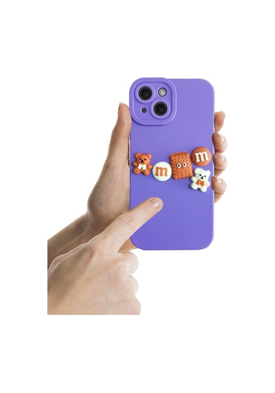 Apple Uyumlu iPhone 14 Kılıf 3d M Bear Kamera Korumalı Silikon Kapak