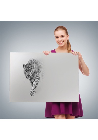 Es10 BOXING065 Leopar Dekoratif Kanvas Tablo 1154 (50 x 70)