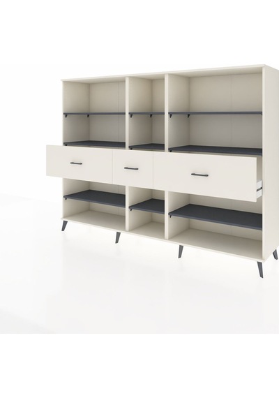 Hyperion Dolap 9 Raflı 3 Çekmeceli 220x44x163 Aytaşı-antrasit/ay Aytaşı-antrasit/aytaşı Hyperion Dolap 9 Raflı 3 Çekmeceli 220x44x163 Aytaşı-antrasit/ay Aytaşı-antrasit/aytaşı