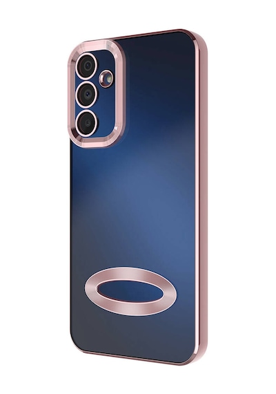 Zore Galaxy Uyumlu A15 Kılıf Kamera Korumalı Logo Gösteren Omega Kapak - Siyah Siyah