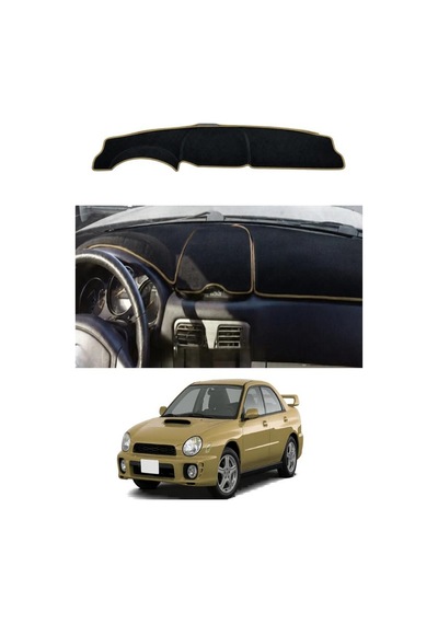 Subaru - Impreza 1992+ Uyumlu Torpido Koruma Kılıfı - Taba Şeritli