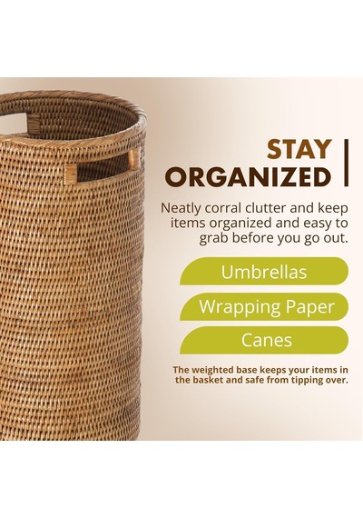 Kouboo La Jolla Rattan Yuvarlak Şemsiye Tutucu İle Su Catch, Bal Rengi Kahverengi P, Honigbraun, 24.13 X 24.13 X 53.3 Diğer Kouboo La Jolla Rattan Yuvarlak Şemsiye Tutucu İle Su Catch, Bal Rengi Kahverengi P, Honigbraun, 24.13 X 24.13 X 53.3 Diğer