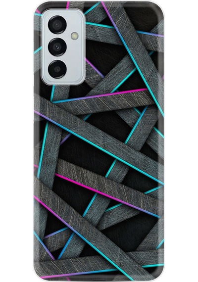 Samsung Uyumlu Galaxy A04S Kilif Silikon Desen Gri Zigzag 1706 556613562