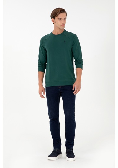 U.s. Polo Assn. Erkek Koyu Yeşil Sweatshirt 50295159-vr079 Koyu Yeşil