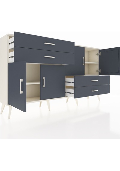 Arges Konsol 3 Raflı 4 Çekmeceli 4 Kapaklı 176x30x99 Aytaşı-antrasit Antrasıt/antrasıt - Aytası Arges Konsol 3 Raflı 4 Çekmeceli 4 Kapaklı 176x30x99 Aytaşı-antrasit Antrasıt/antrasıt - Aytası
