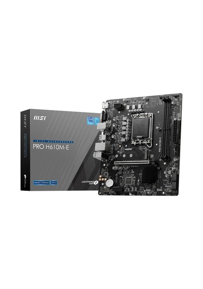 Mb Pro H610m-e Soket 1700 Ddr5 5600mhz Oc Hdmı Vga M.2 Usb3.2 1x 1g Lan Matx