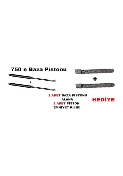 Black 2 Adet 750 N Baza Amortisörü Baza Pistonu