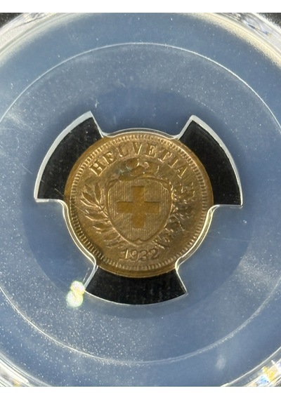 Pcgs Ms62bn 1932 B İsviçre 1rap Sertifikalı Nfc Çipli Özel Koleksiyon Parası