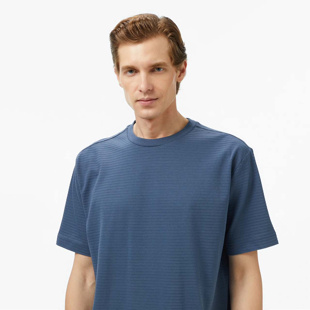 Nautica Erkek Mavi Regular Fit Çizgili T-shirt Çizgili V55326t Mavi